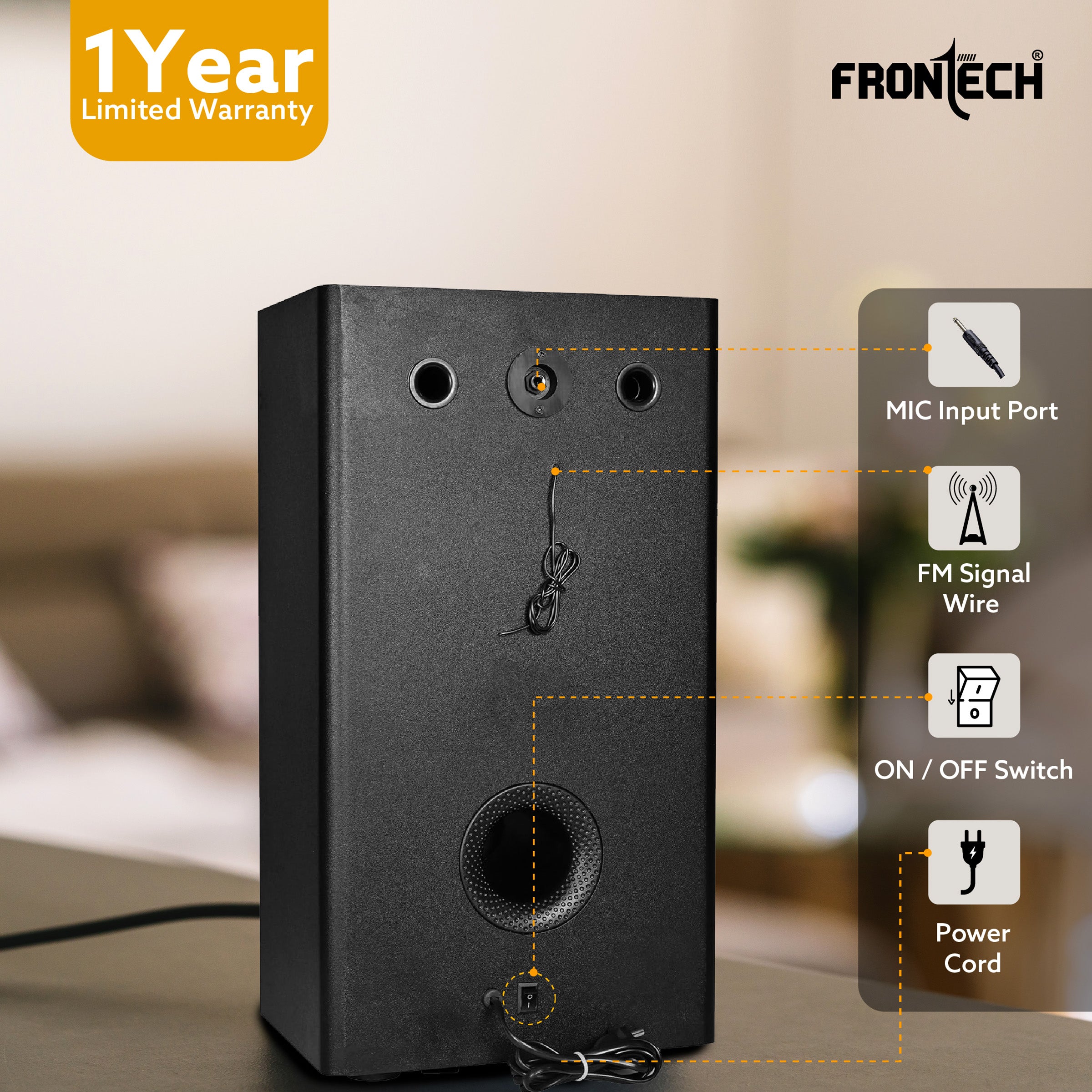 Frontech CRUX 1.0 Channel 80W Bluetooth 5.0 Tower Speaker System (SW-0161) Frontech CRUX 1.0 Channel 80W Bluetooth 5.0 Tower Speaker System (SW-0161)